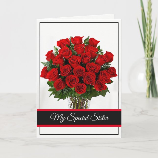 Birthday Card-My Special Sister Card (Front)