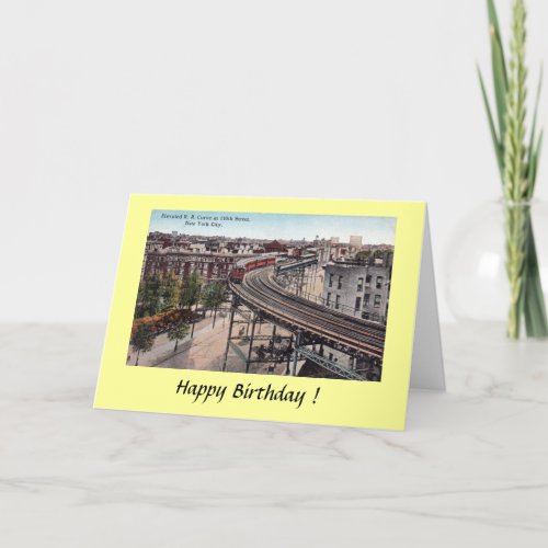 Birthday Card _ New York City Elevated RR