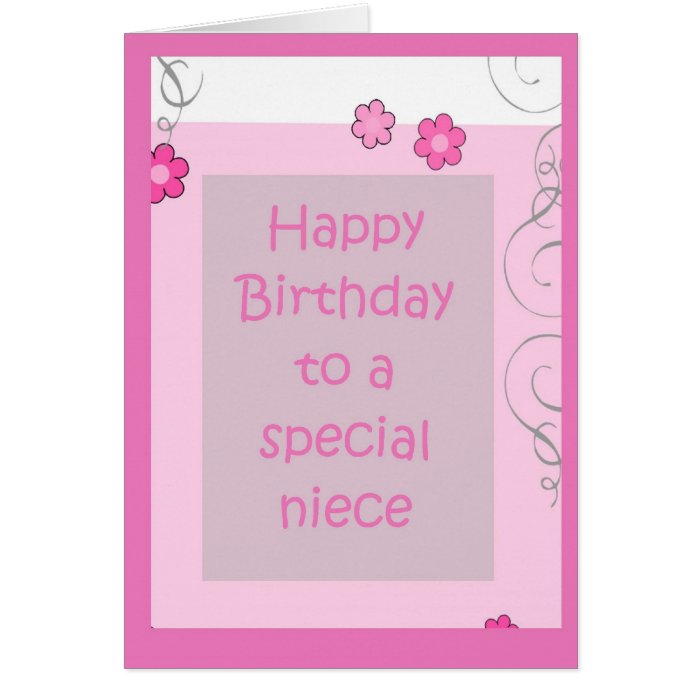 Birthday Card - Niece Pink Daisy | Zazzle
