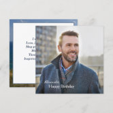 thumbnail image 2 of Personalised Birthday Card With Your Own Photo - Handmade, Blank Inside, Envelope Included 2 of 5