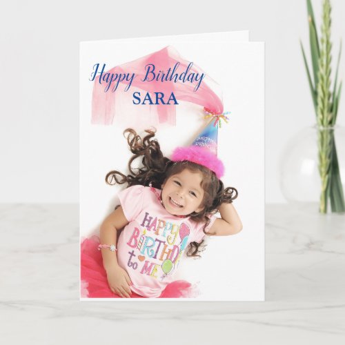 Birthday card photo custom