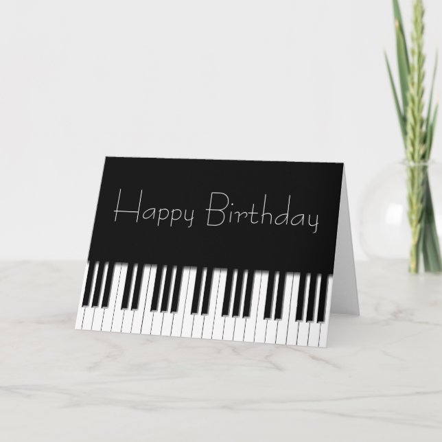 Birthday Card - Piano Keyboard Keys (Front)