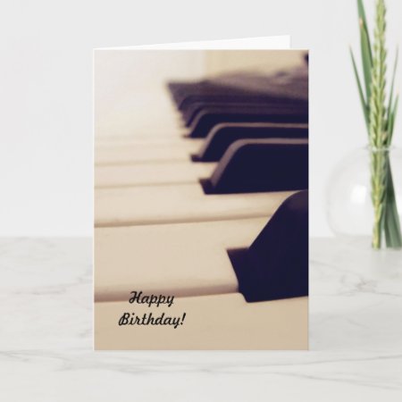 Birthday Card Piano Keys Photo