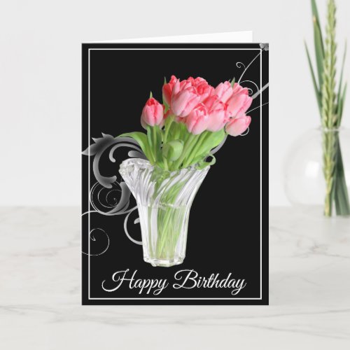 Birthday Card_Pink Tulips Card