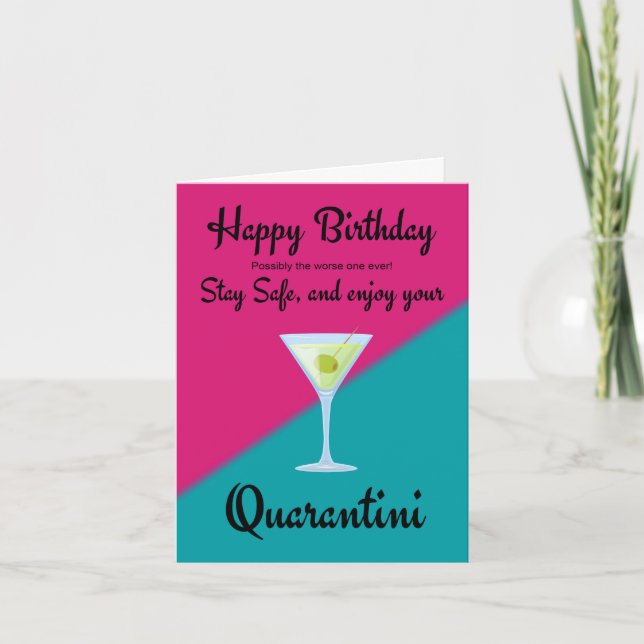 Birthday Card Quarantine Humor during coronaviris (Front)