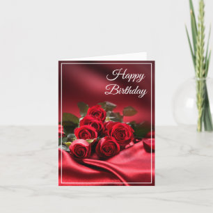 Birthday Card -Red Roses