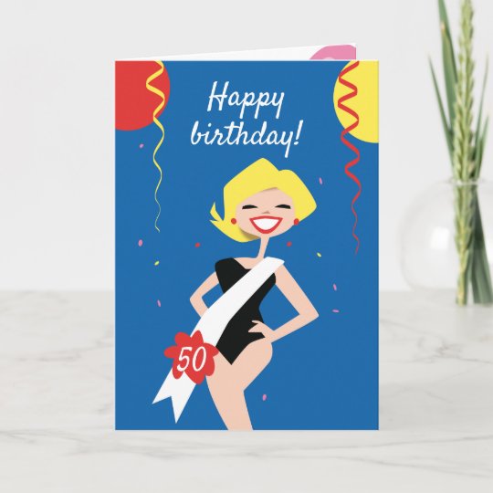 Birthday card sexy woman with bathing suit | Zazzle.com