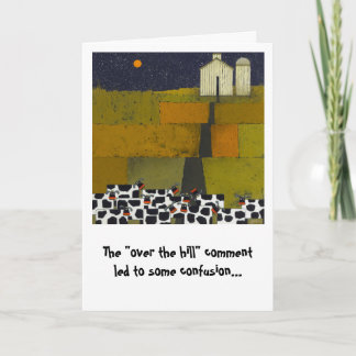Birthday Card silly cows