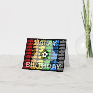 Birthday Card Soccer Shoe Black