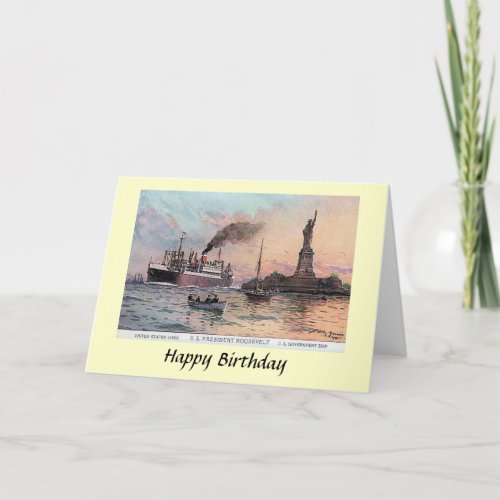 Birthday Card _ SS President Roosevelt