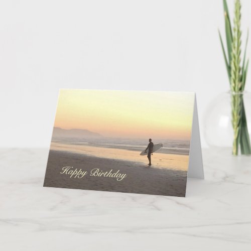 Birthday card Surfer Card