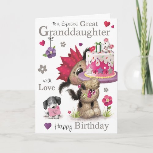 Birthday Card _ To A Special Great Granddaughter
