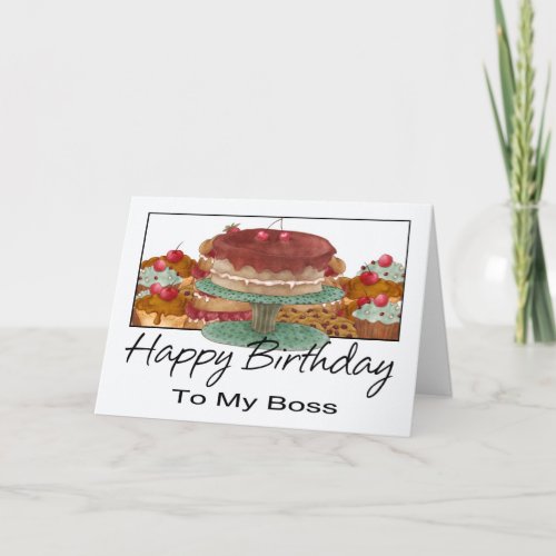 Birthday Card _ To My Boss _ Business Birthday Car