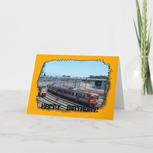 Birthday Card _ Trains on the Track