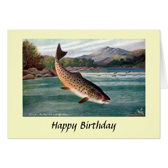 Birthday Card - Trout | Zazzle