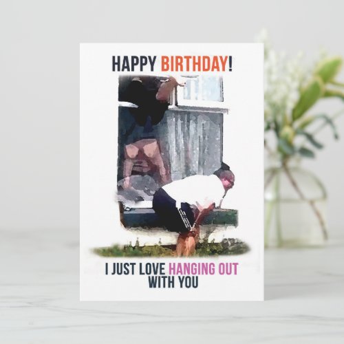 Birthday Card viral video ladies window falling