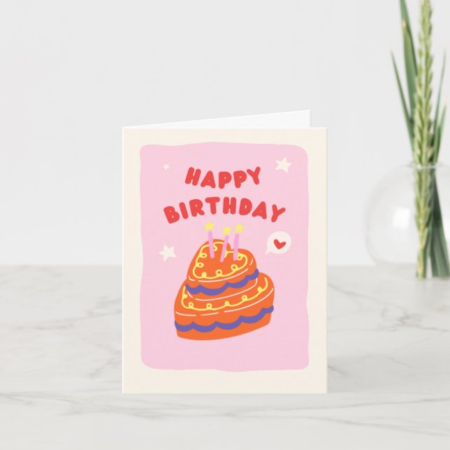 Birthday Card with Balloons & Candles (Front)