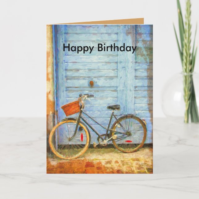 Birthday Card with Bicycle (Front)