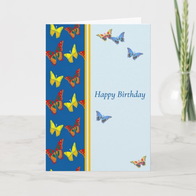 Birthday Card with Butterflies (Front)