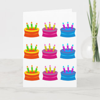 Birthday Card with Cakes