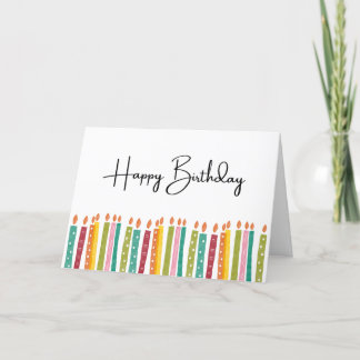 Birthday Card with Candles