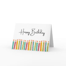 Birthday Card with Candles