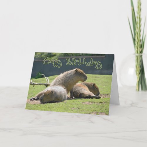 Birthday Card with Capybara