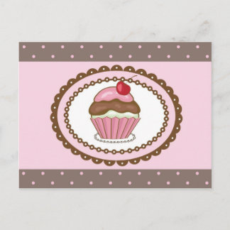 Birthday card with cupcake