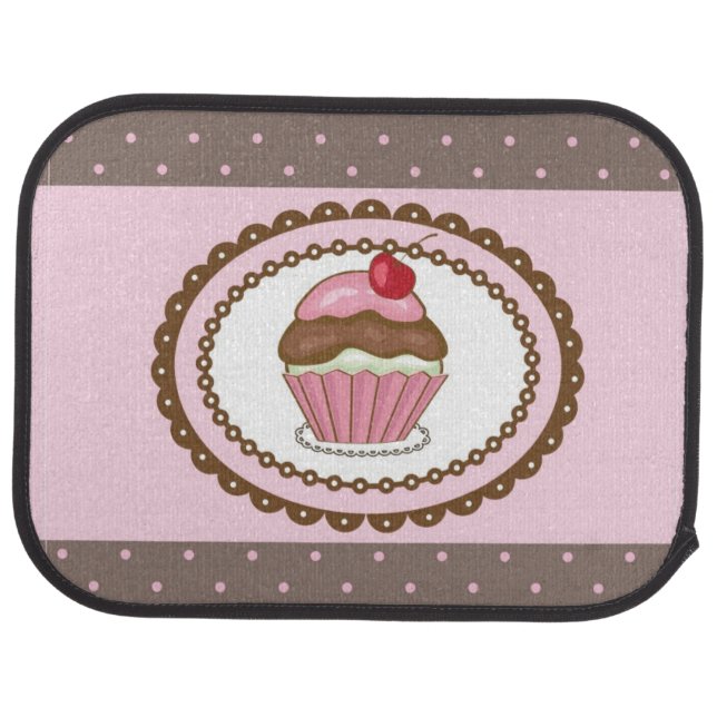 Birthday card with cupcake car mat (Rear)