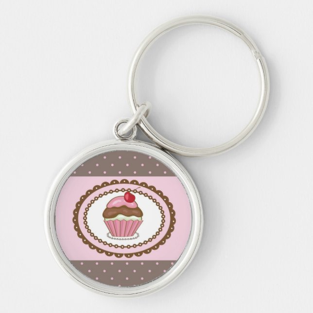 Birthday card with cupcake keychain (Front)