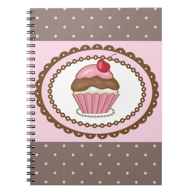 Birthday card with cupcake notebook (Front)
