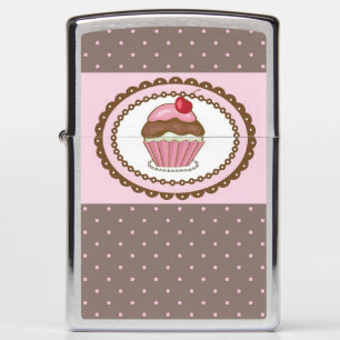 Birthday card with cupcake zippo lighter