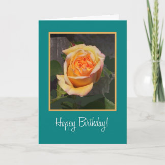 Birthday Card with Dreaming Spires Rosebud