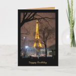 Birthday Card With Eiffel Tower Paris at Zazzle