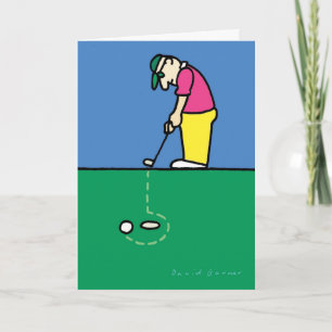 Birthday card with golf theme