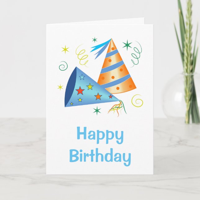 Birthday Card With Hats (Front)