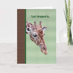 Birthday Card with Inquisitive Giraffe