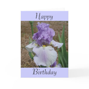 Birthday Card with Iris on it.