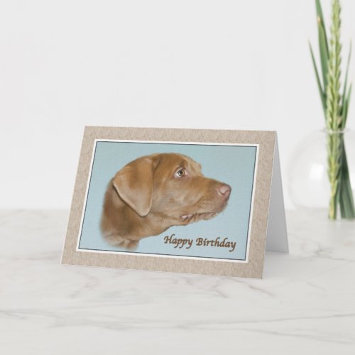 Birthday Card with Labrador Dog