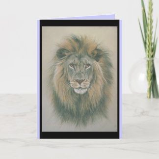 Birthday card with Lion Picure