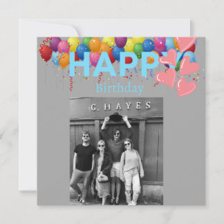 Birthday card with photo 