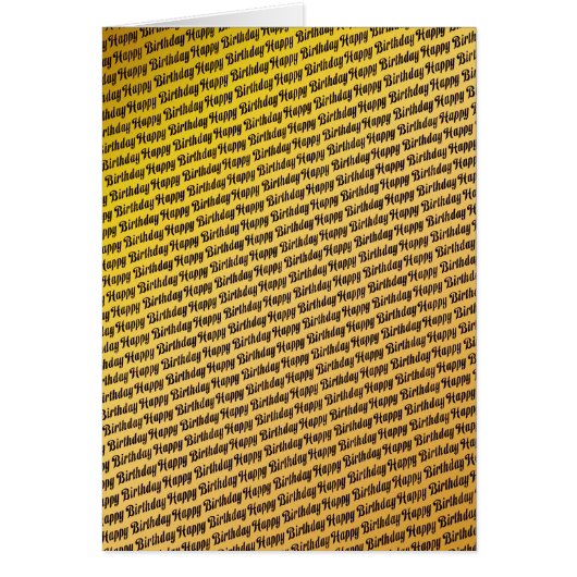 Birthday card with repeating text (Front)