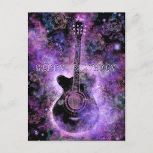 Birthday Card with Romantic Guitar Music