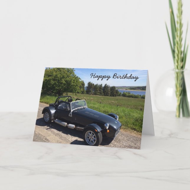 Birthday card with sports car (Front)