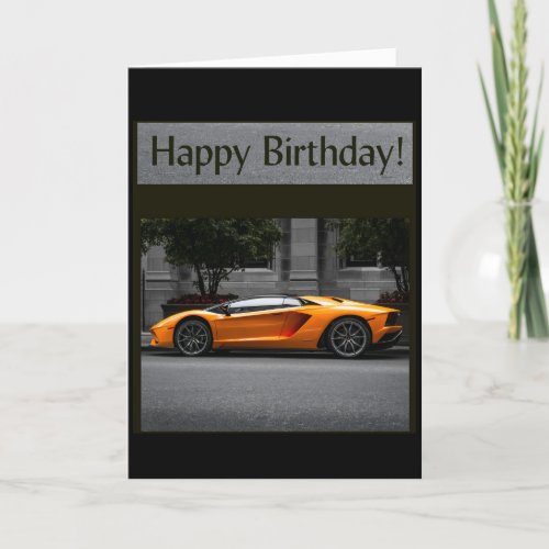 Birthday Card with Sports Car