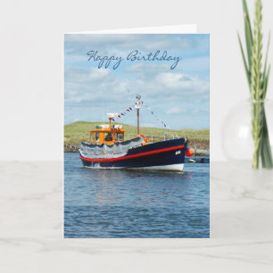 Birthday Card With Tour Boat - Boat Birthday Card
