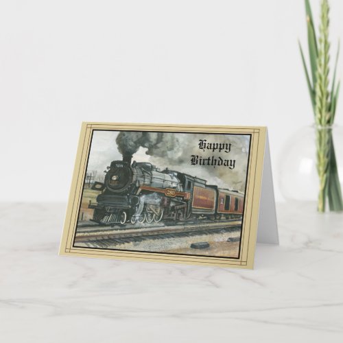 Birthday Card with Train
