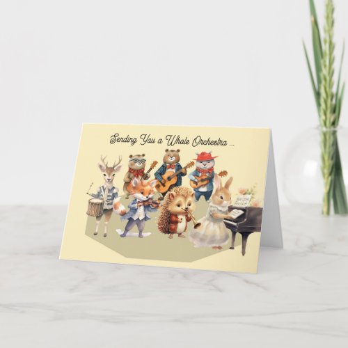Birthday Card with Whole Animal Orchestra