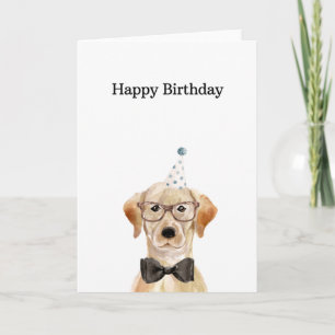 Birthday Card, Yellow Labrador Card