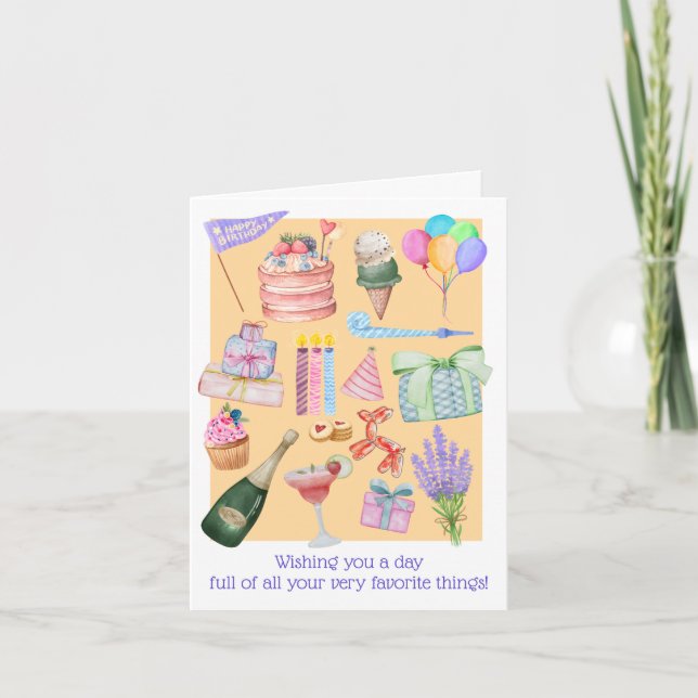 Birthday Card - Your Favorite Things (Front)